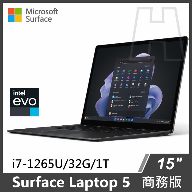 Surface Laptop 5 15" i7/32G/1T/W11P 商務版 墨黑